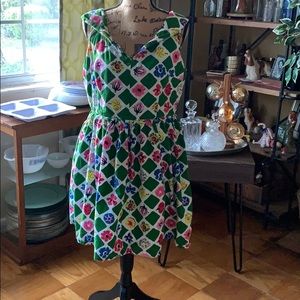 Vintage style knee length floral dress